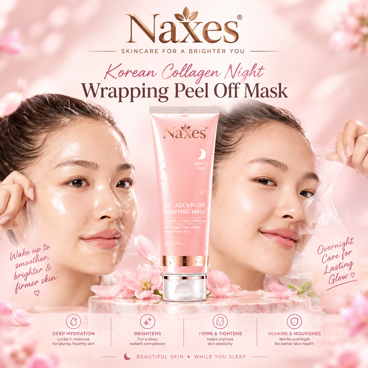Korean Collagen Night Wrapping Peel Off Mask (Pack of 1)